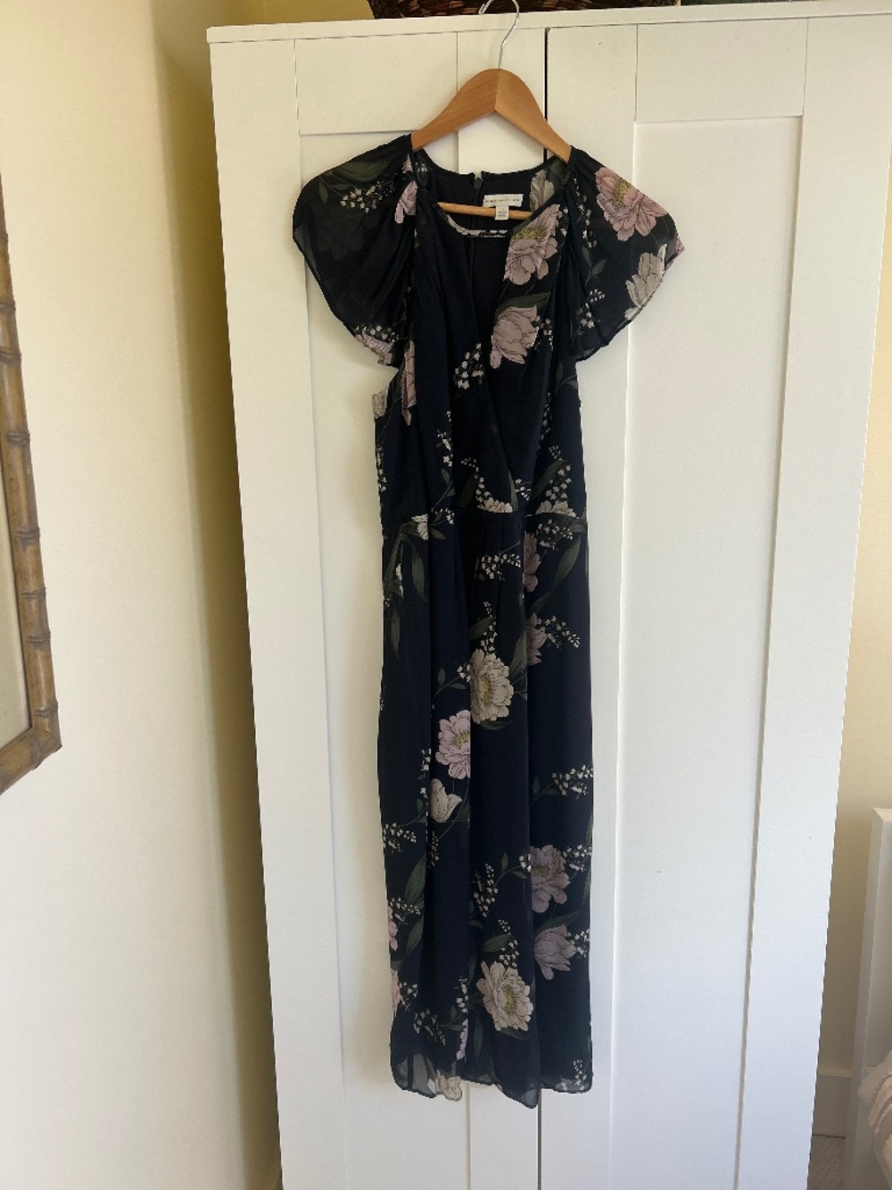Monique Lhuiller black and floral print dress